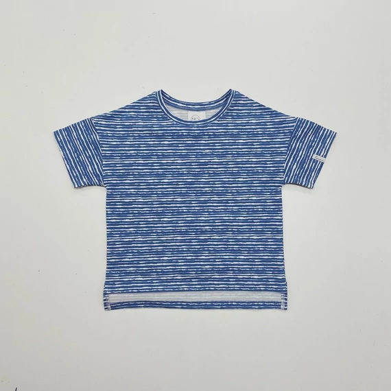 kék csíkos oversized póló
