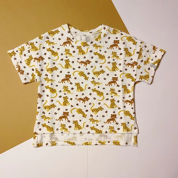 leopárdos oversized póló