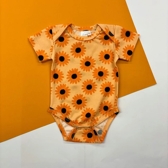 Rövid Ujjú Body Napraforgós