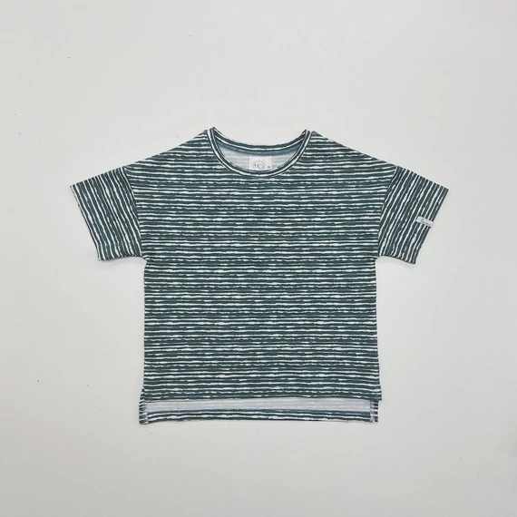 zöld csíkos oversized póló